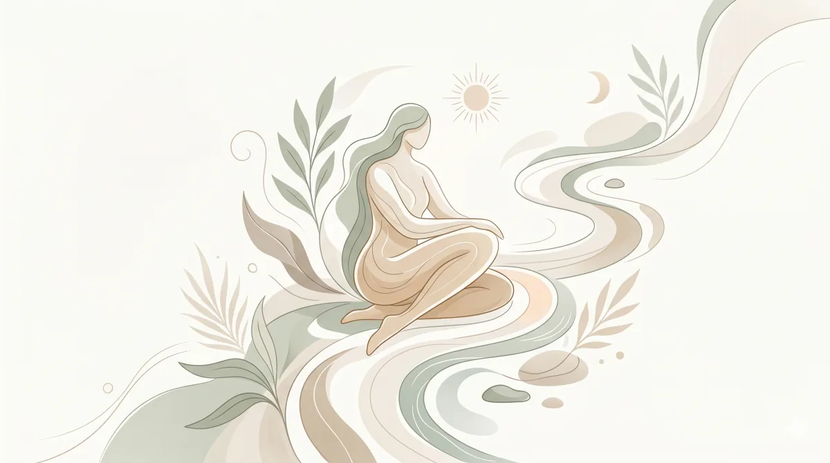 Ilustração representando equilíbrio e saúde emocional